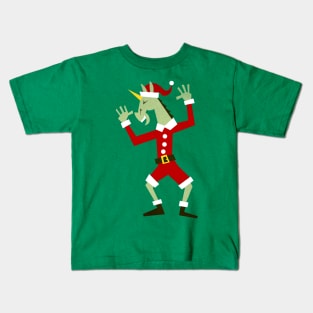 Santa Unicorn In the House Kids T-Shirt